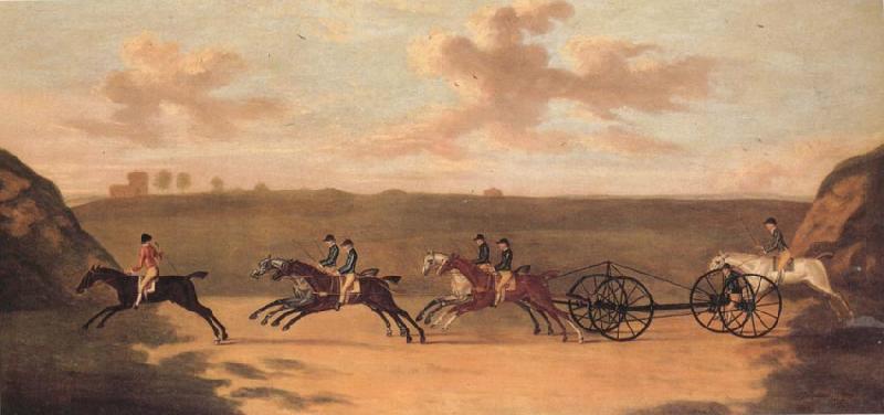 Francis Sartorius The Chaise Matoch,Run on Newmarket Heath,Wednesday,The 29 th of August France oil painting art